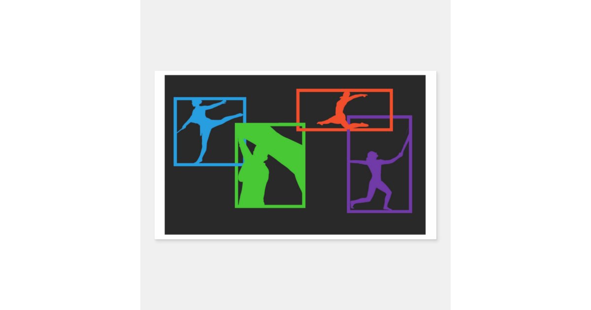 Color Guard collage Rectangular Sticker | Zazzle