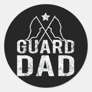  STICKER DAD Color Guard Girl - Size: 4, Color: Black