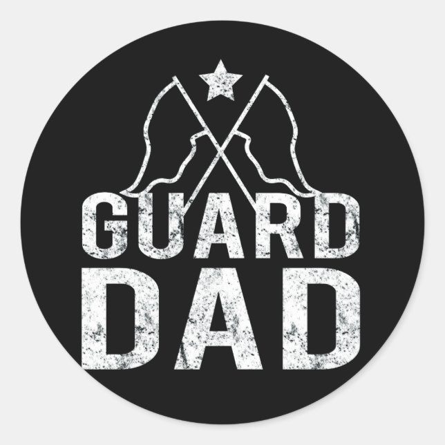 Color Guard Dad Classic Round Sticker (Front)