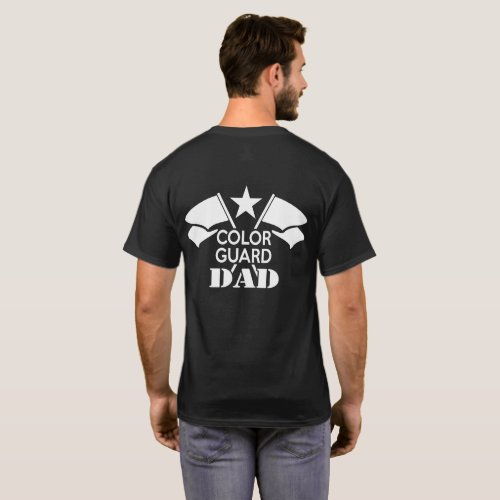 Color Guard Dad Crossed Flags T_shirt