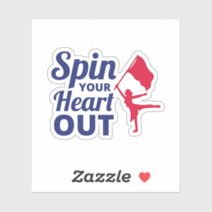 Color Guard Dance and Flag Vibrant Performance Sticker