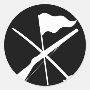 Color Guard Equipment Rifle Sabre Flag Classic Round Sticker