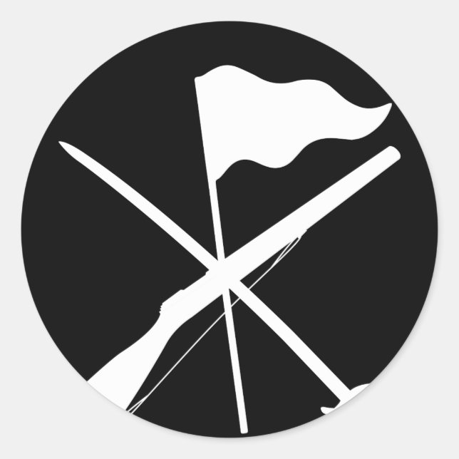 Color Guard Equipment Rifle Sabre Flag Classic Round Sticker (Front)