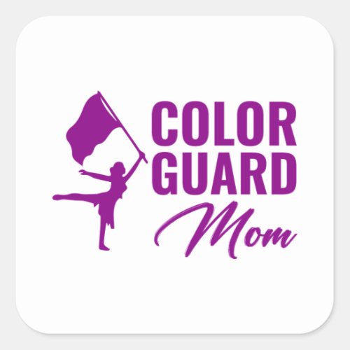 Color Guard Flag Corps Dance Marching Band Student Square Sticker
