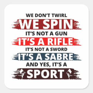 Color Guard Flag Corps Dance Marching Band Student Square Sticker