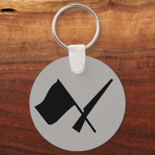 Color Guard Flag Rifle Button Keychain