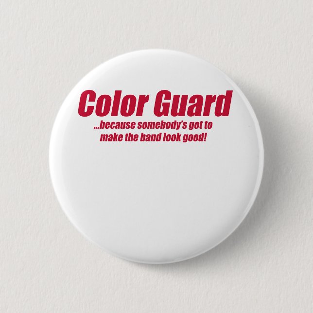COLOR GUARD, FLAGS, ETC PINBACK BUTTON (Front)