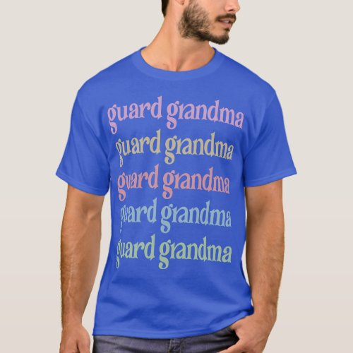 Color Guard Grandma Color Guard Grandmother  retro T_Shirt