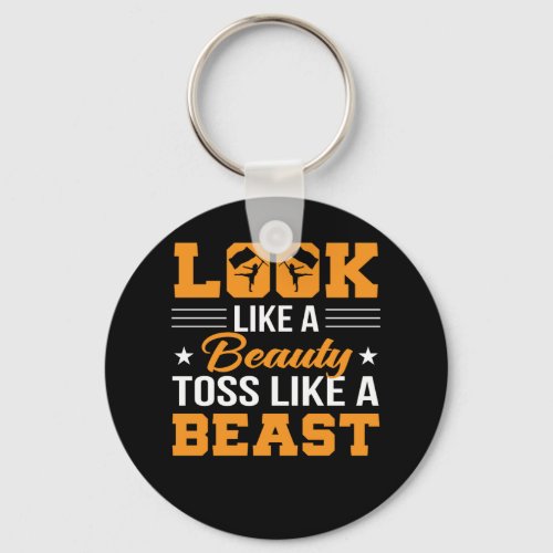 Color Guard Like Beauty Toss Like Beast Keychain