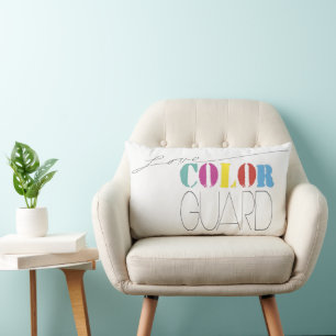 Color Guard Love Color Guard Typography Lumbar Pillow
