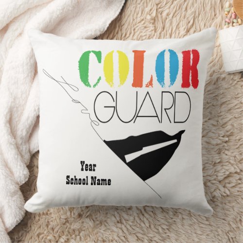 Color Guard Love It Flag Throw Pillow