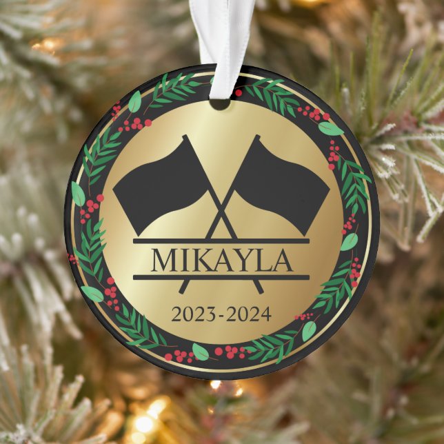 Color Guard Marching Band Christmas Ornament (Tree)