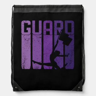 Color Guard Marching Band Flag Girl Cheerleading C Drawstring Bag