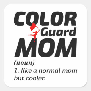 Color Guard Mom Flag Corps Marching Band Student Square Sticker
