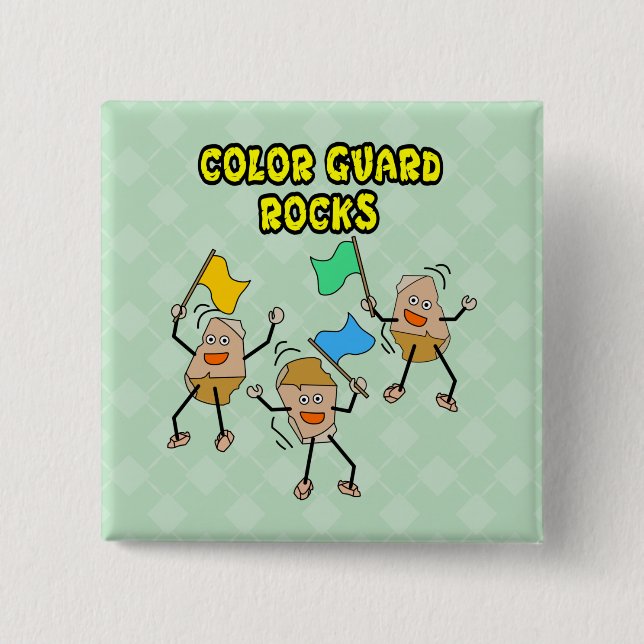 Color Guard Rocks Button (Front)