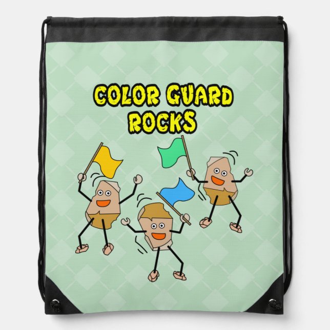 Color Guard Rocks Drawstring Bag (Front)