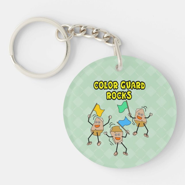 Color Guard Rocks Keychain (Front)