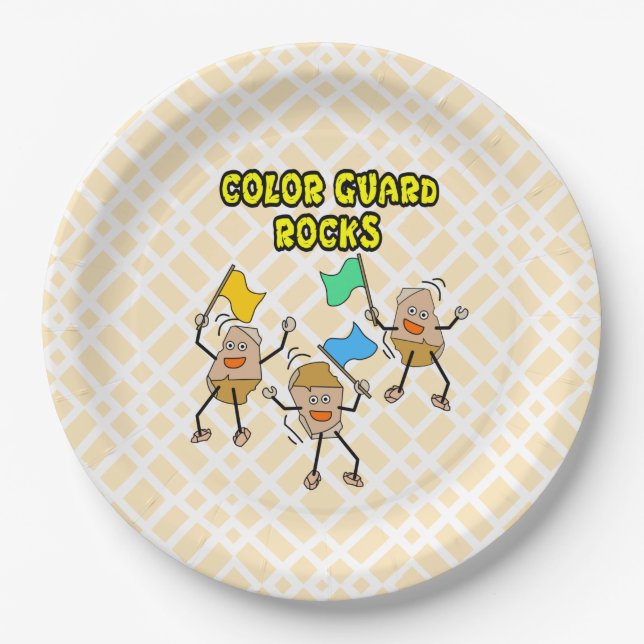 Color Guard Rocks Paper Plates (Front)