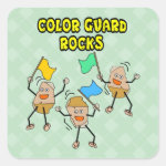 Color Guard Rocks Square Sticker