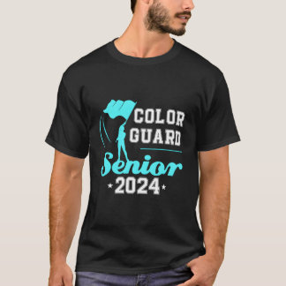 Color Guard Senior 2024 Flags Graduation High Scho T-Shirt