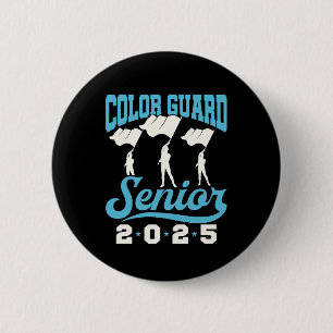 Color Guard Senior 2025 Class Flags Graduation Button