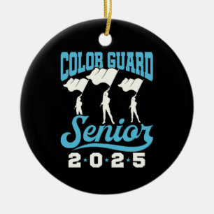 Color Guard Senior 2025 Class Flags Graduation Ceramic Ornament