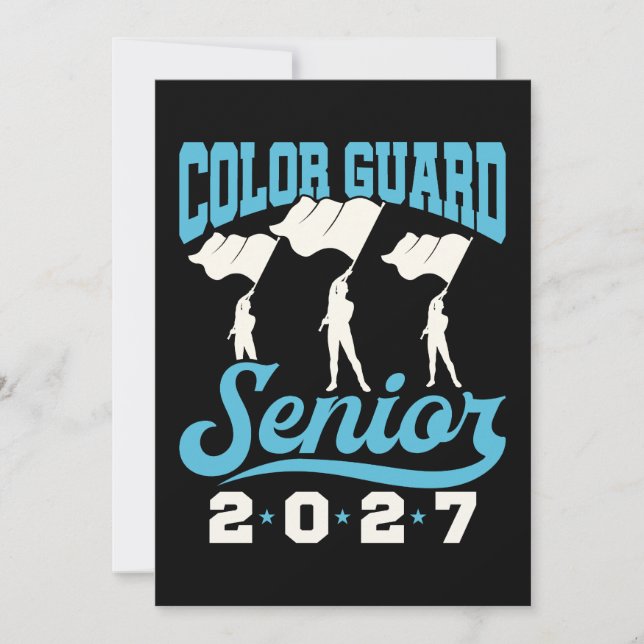 Color Guard Senior 2027 Invitation (Front)