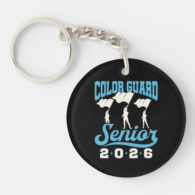 Color Guard Senior Class of 2026 Graduation Keychain (Front)