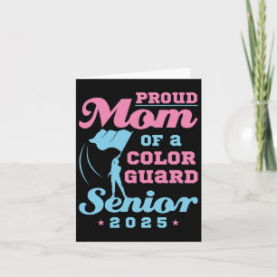 Color Guard Senior Mom Cl Of 2025 Flags Graduation Card