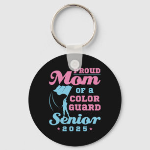 Color Guard Senior Mom Cl Of 2025 Flags Graduation Keychain