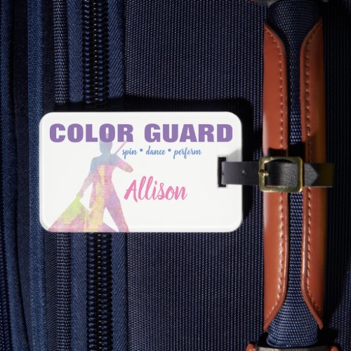 Color Guard Spin Dance Perform Flag  Luggage Tag