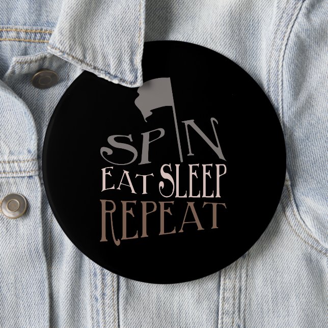 Color Guard Spin Eat Sleep Repeat | Button (In Situ)