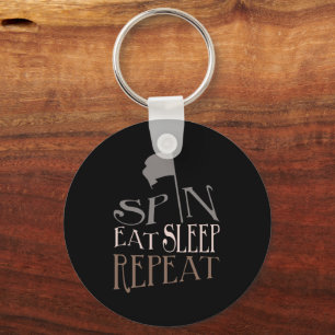 Color Guard Spin Eat Sleep Repeat Keychain