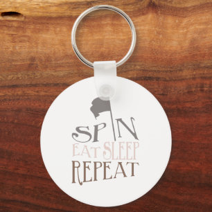 Color Guard Spin Eat Sleep Repeat Keychain