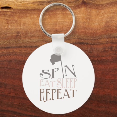 Color Guard Spin Eat Sleep Repeat  Keychain