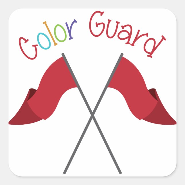 Color Guard Square Sticker (Front)