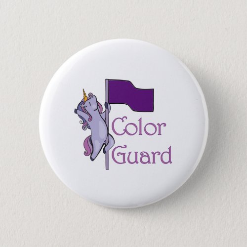 Color Guard Unicorn Button