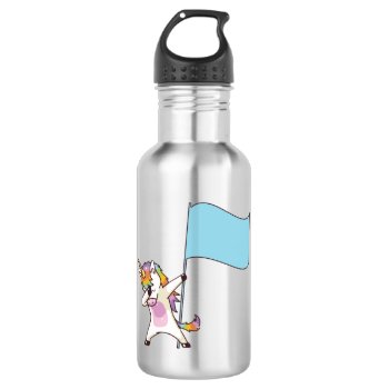 Color Guard Unicorn Stainless Steel Water Bottle by ColorguardCollection at Zazzle
