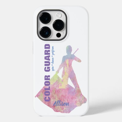Color Guard With Flag Performer Silhouette Figure Case_Mate iPhone 14 Pro Case