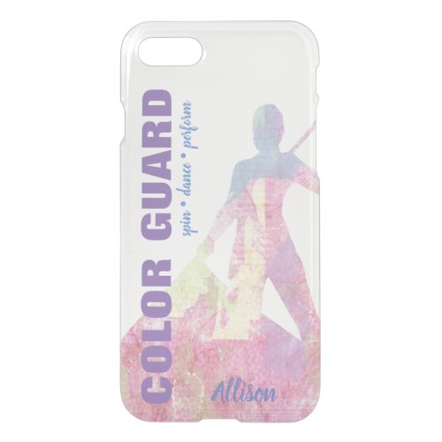 Color Guard With Flag Performer Silhouette Figure iPhone SE87 Case