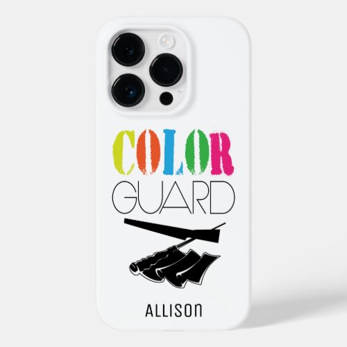 Color Guard With Flag Rifle Customizable Name Case_Mate iPhone 14 Pro Case
