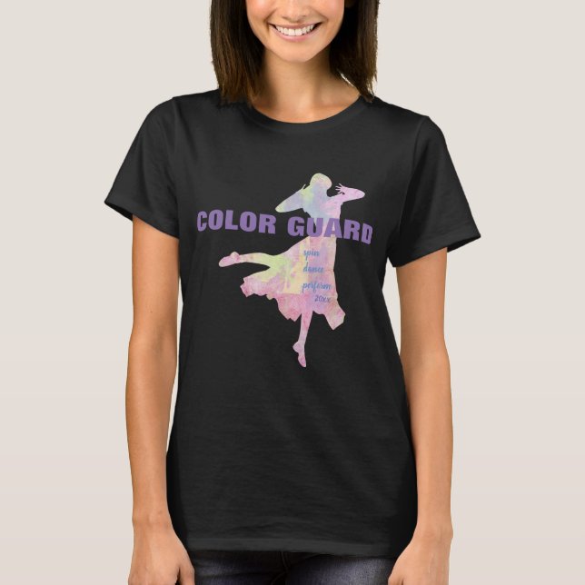 Color Guard With Spin Dance Perform T-Shirt (Front)