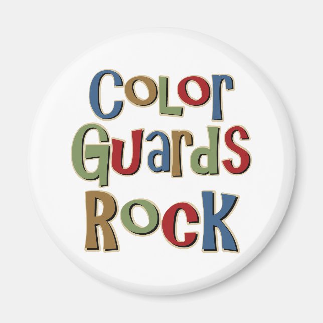 Color Guards Rock Magnet (Front)