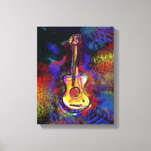 color guitar art painting decor