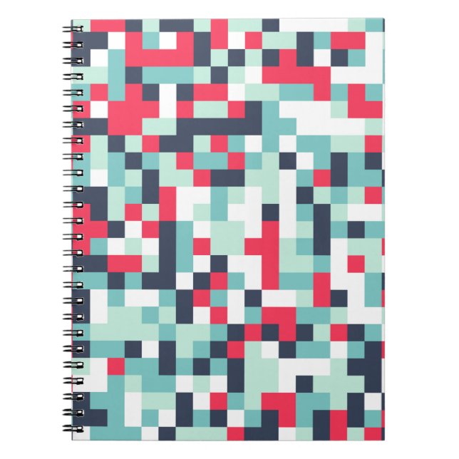 Color Halftone Background. Abstract Multicolor Tex Notebook (Front)