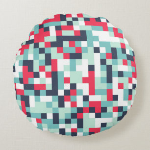 Color Halftone Background. Abstract Multicolor Tex Round Pillow