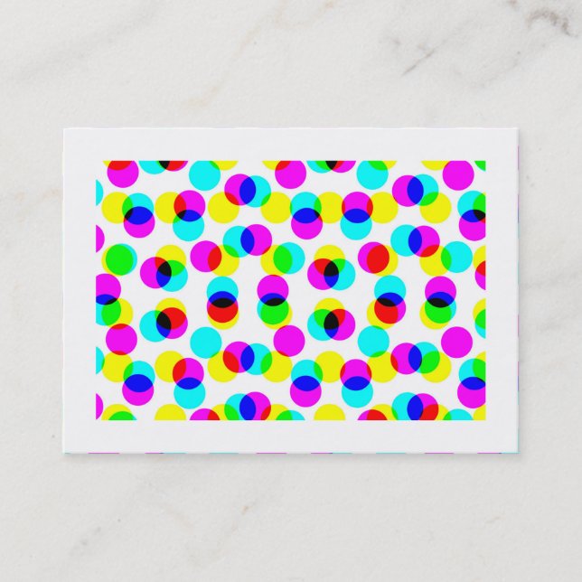 Color Halftone Pattern (Bordered) Business Card (Front)