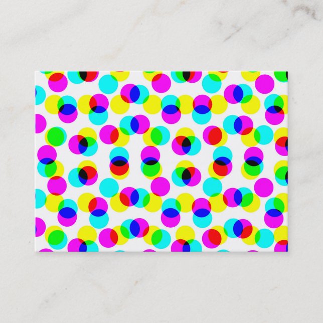 Color Halftone Pattern Business Card (Front)