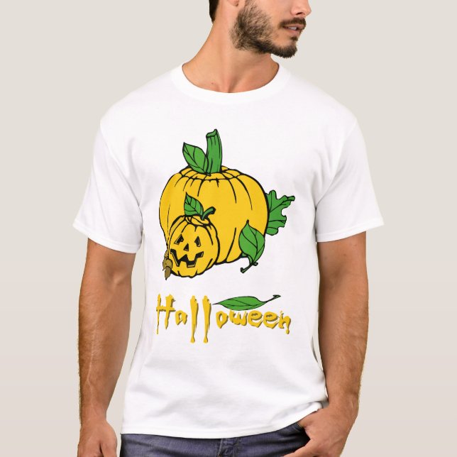 Color Halloween pumpkins, Scary Halloween graphic T-Shirt (Front)