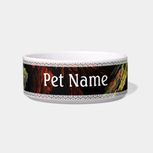 Color Harmony Abstract Art Cat Bowl